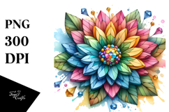 Abstract Wooden Gerbera PNG Product Image 1