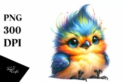 Baby Bird with Cool Haircut PNG Product Image 3