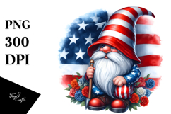 watercolor patriotic gnome Product Image 1