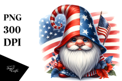 watercolor patriotic gnome Product Image 1