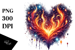 Fire Heart PNG Product Image 1