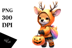 Cute Baby Elk Watercolor PNG Product Image 1