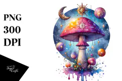 Magical Celestial Mushroom, High-Res PNG Product Image 1