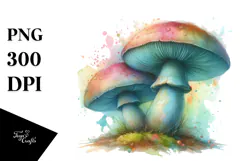 Detailed Pastel Mushroom PNG Product Image 1