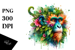 Vibrant Watercolor Monkey Product Image 1
