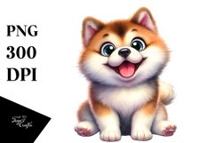 Crazy Akita Smiling | Sublimation | Clipart Product Image 3