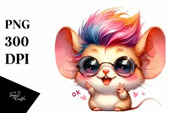 Revolted Mouse with OK Sign, Transparent PNG Product Image 1