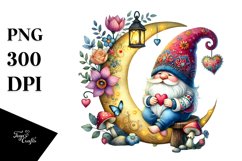 Adorned Gnome Moon PNG Product Image 1