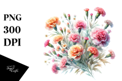 Colorful Small Carnation | Clipart Product Image 1