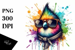 Quirky and Colorful Bird Clipart Product Image 3