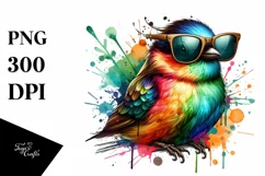 Quirky and Colorful Bird Clipart Product Image 3
