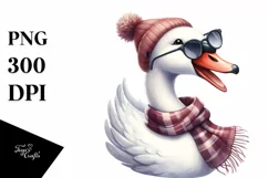 Detailed Swan Watercolor Clipart Product Image 3