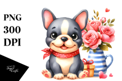 Happy Baby French Bulldog, PNG Product Image 1