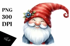 Washed Watercolor Retro Gnome | Tshirt|Tumbler|Mug|Clipart Product Image 3