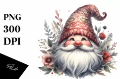 Washed Watercolor Retro Gnome | Tshirt|Tumbler|Mug|Clipart Product Image 1
