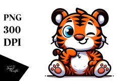Cute Cartoon Tiger, Transparent PNG Product Image 1