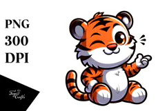 Cartoony Cartoon Tiger PNG Product Image 1