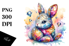 Colorful Bunny Made of Diamonds Product Image 1