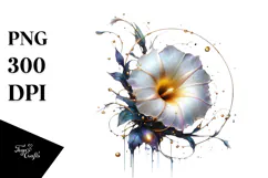 Abstract Glossy Morning Glory PNG Product Image 1