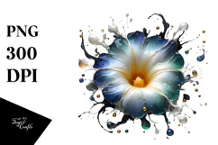Abstract Glossy Morning Glory PNG Product Image 1