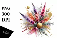 Colorful Bouquet with Heather, GOLD FOIL Splash Product Image 3