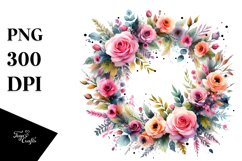 Abstract Colorful Bouquet with Gold Foil PNG Product Image 1