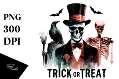Washed Undead Text Trick or Treat, Transparent PNG Product Image 1