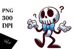 Cartoony Skeleton with Bow Tie, High-Res PNG Product Image 1