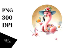 Cute Flamingo Beachwear PNG Product Image 1