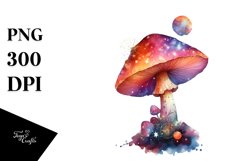 Colorful Watercolor Magical Mushroom Clipart Product Image 3