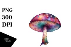 Colorful Watercolor Magical Mushroom Clipart Product Image 3