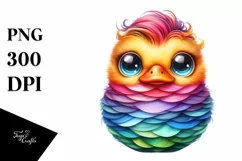 Colorful Baby Duck Sublimation Clipart Product Image 1
