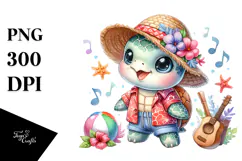 Cute Baby Snail Singer Look PNG Product Image 1