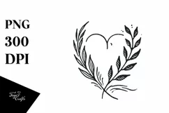 Vintage Hand Drawn Heart PNG Product Image 1