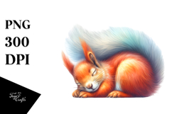 Squirrel Sleeping PNG Product Image 1