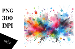 Colorful Brushstroke Summer Flower PNG Product Image 1