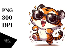 Goofy Tiger with Sunglasses, High-Res PNG Product Image 1