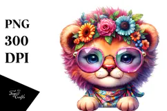 Vibrant Baby Lion PNG Product Image 1