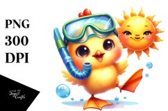 Smiling Baby Chicken with Snorkel Set PNG Product Image 1