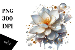 Abstract Glossy Gardenia, Transparent PNG Product Image 1