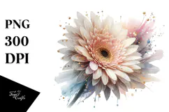 Golden Gerbera with Details, High-Res PNG Product Image 1