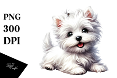 Cute West Highland White Terrier PNG Product Image 1