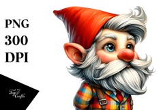 Whimsical Gnome Drinking a Cocktail PNG Product Image 1
