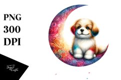 Adorned Dog Moon PNG Product Image 1