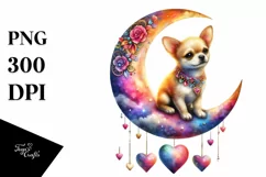 Adorned Dog Moon PNG Product Image 1