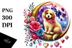 Adorned Dog Moon PNG Product Image 1