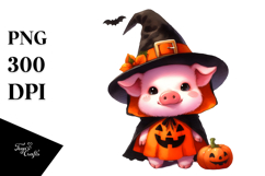 Vibrant Baby Pig | Halloween Print Product Image 1