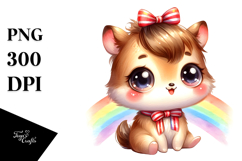 Watercolor Cute Smiling Baby with Big Eyes Product Image 1