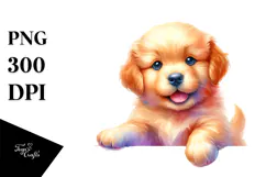 Expressive Baby Golden Retriever, Trending PNG Product Image 1