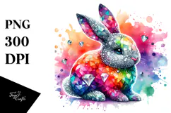 Colorful Bunny Diamonds PNG Product Image 1